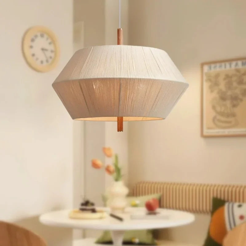 Wabi Sabi Cotton Thread Pendant Chandelier LED Ceiling Light