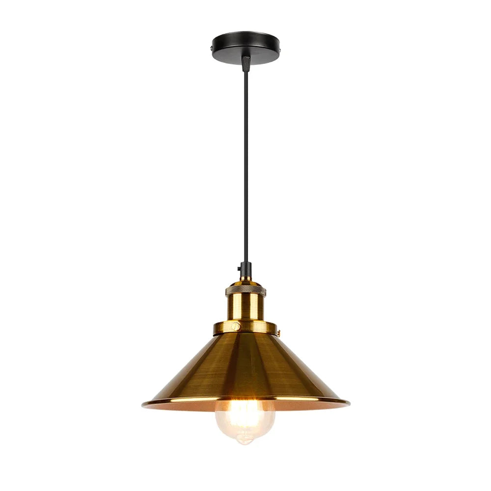 Vintage Industrial Chandelier - Retro Loft 3-Head Pendant Lamp in High-Quality Black Gold Finish