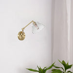 Afralia™ Clear Glass LED Wall Sconce Switch Light - Nordic Minimalism Design