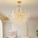 French Chandelier Pearl Glass Rose 2024 Master Bedroom Lighting