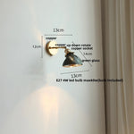 White Glass Copper Wall Sconce LED Stair Light Fixture - Modern Nordic Design