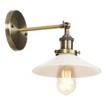 White Glass LED Wall Light Sconce Vintage Bedroom Lamp Industrial Wall Lights