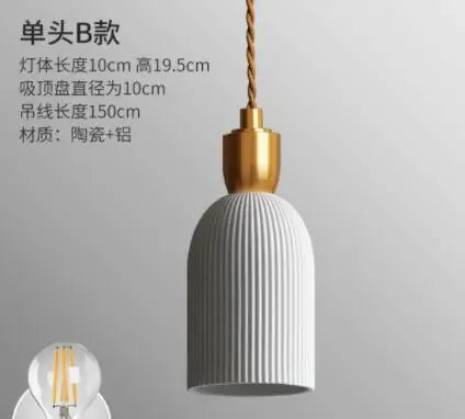 Blue Glass Pendant Lights for Bedroom Dinning Living Room