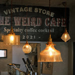 Clear Glass Copper LED Pendant Lamp for Home Decor & Lighting