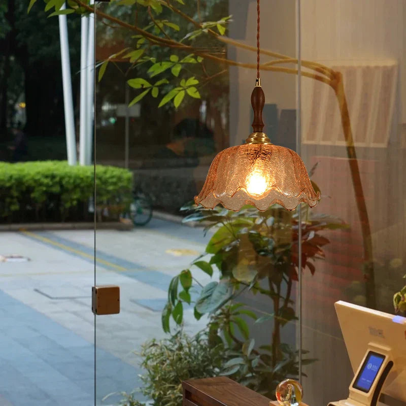 Afralia™ Cracked Glass LED Pendant Lights for Home Decor, Restaurant, Living Room, Kitchen