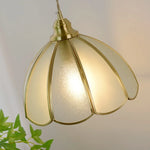 Afralia™ Glass LED Pendant Light Fixture Coffee Kitchen Loft Vintage Copper Hang Lamp