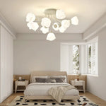 White Flower Ceiling Light: Modern, Chic, Ideal for Living Room, Bedroom, Dining Room