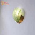 Brass Glass Shell LED Wall Lamp for Luxurious Design Aesthetic