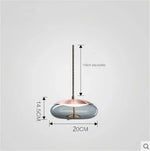 Modern LED Glass Chandelier for Living Room Bedroom Kitchen Pendant Lamp