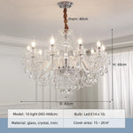 White Glass Chandelier with LED Lights for Living Room and Bedroom