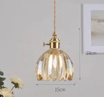 Blue Glass Pendant Lights for Bedroom Dinning Living Room