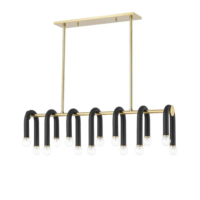 LED Tube Chandelier Lighting High Ceiling Lustre Hanging Lamps for Home Deco