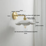 Ceramic Copper LED Wall Light with Pull Chain Switch for Modern Nordic Home Decor