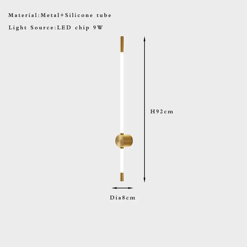 Vertical Slim Wall Sconce Indoor Light Fixture
