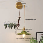 White Glass LED Wall Lamp with Pull Chain Switch - Modern Nordic Design