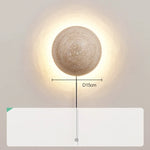 Round Stone Wall Mounted LED Sconce for Living Room & Bedroom