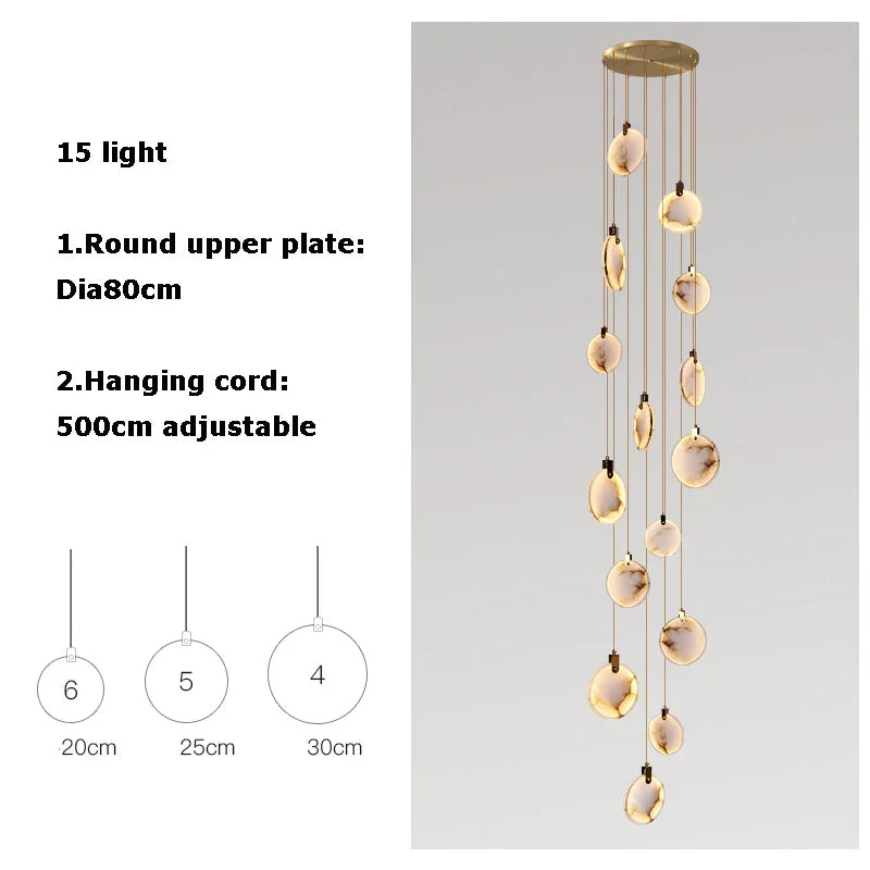 LED Marble Gold Chandelier for Living Room, 2025 Trend Lustre Lighting