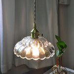 Afralia™ Glass Flower LED Pendant Light, Adjustable Knob Switch, Modern Design