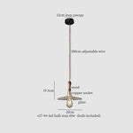 Clear Glass LED Hanging Lamp French Style Pendant Light for Home Decor