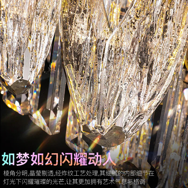 Crystal Ring Chandelier: 2024 Luxury Bedroom Dining Room Lighting