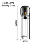 Modern Glass LED Floor Lamp for Living Room, Bedroom, Dining, and Home Decor