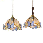 Butterfly Glass LED Pendant Lights: Modern Nordic Kitchen Fixture