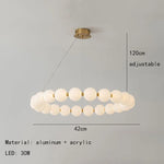 Gold Acrylic LED Ceiling Chandelier for Living Room Bedroom Pendant Lighting