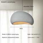 Nordic Wabi Sabi E27 LED Pendant Light for Minimalist Loft Ambiance