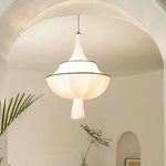 Creamy E27 Foyer Chandelier: French-Inspired LED Pendant Lights for Bedroom, Art Decor Lampara