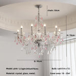 Blue Crystal Chandelier: Luxury E14 Pendant Lights for Living Room and Bedroom