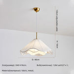 Nordic Fabric LED Chandelier Modern White E27 Pendant Lights Dining Room Art Decor
