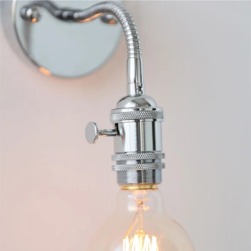 LED Wall Lamp Sconce with Pull Chain Switch and Flexible Arm