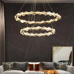 Crystal Chandelier Pendant Light - Dimmable Modern Luxury LED Chrome Luminaria