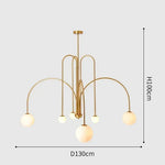 Glass Pendant Chandelier for Living Dining Room Suspension Lamp