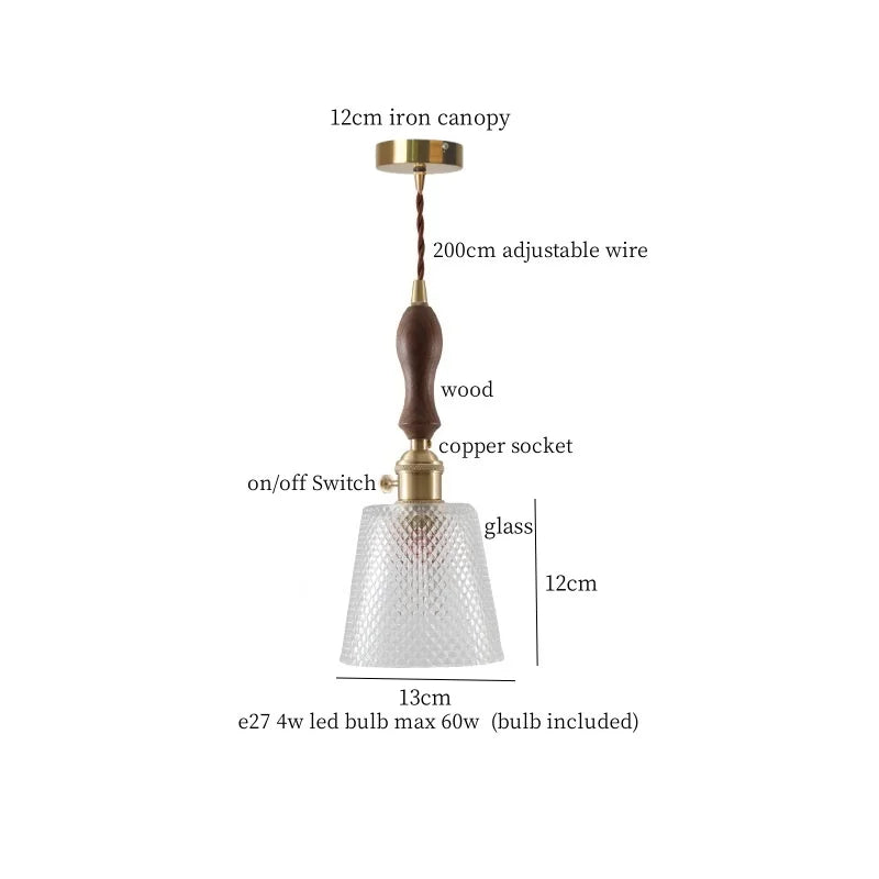 Green Glass LED Pendant Lights - Nordic Minimalist Style for Bedroom, Living Room