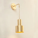 Nordic Copper LED Wall Lamp Pull Chain Switch Wandlamp