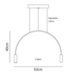 Arc Pendant Light Chandelier - LED Suspension Lamp for Kitchen Island