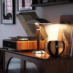 Scandinavia Chrome Desk Lamp Wood Bracket - Stylish Lighting Fixture