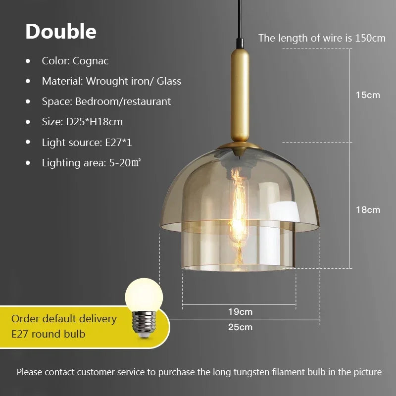 Vintage Glass Chandeliers Dining Room Pendant Light Fixtures