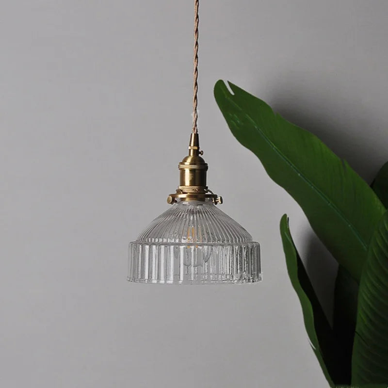 Clear Glass LED Pendant Lamp Modern Wire Adjustable Hanging Light