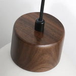 Afralia™ Wood LED Pendant Lamp Ceramic Ball Hanging Light