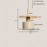 White Glass Ball LED Pendant Light - Modern Nordic Wood Home Decor EntityState -Yellow Travertine.