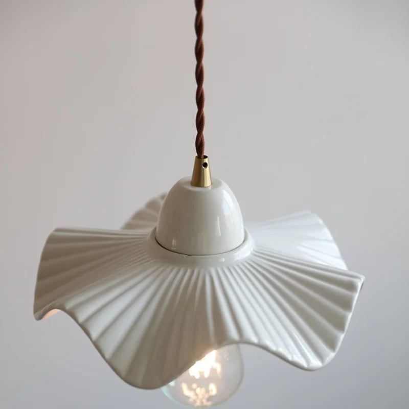 Modern Ceramic LED Pendant Light Fixture for Study, Bedside, Dining Room