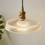 Copper Glass Chandelier LED Pendant Light for Living Room Dining Bar Kitchen