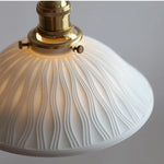 Nordic Ash Wood LED Pendant Lamp Copper Indoor Lighting