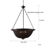 Black Aluminum Chain Tassel Pendant Lights - Dimmable Classic Chandelier
