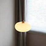 White Glass LED Pendant Lamp: Modern Nordic Style for Kitchen, Dining Room, Bedroom