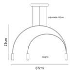 Arc Pendant Light Chandelier - LED Suspension Lamp for Kitchen Island