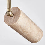 Yellow Travertine LED Pendant Lights with Long Arm Hanging Lamps