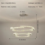 Crystal LED Chandelier Pendant Light Modern Luxury Foyer Ceiling Lamp
